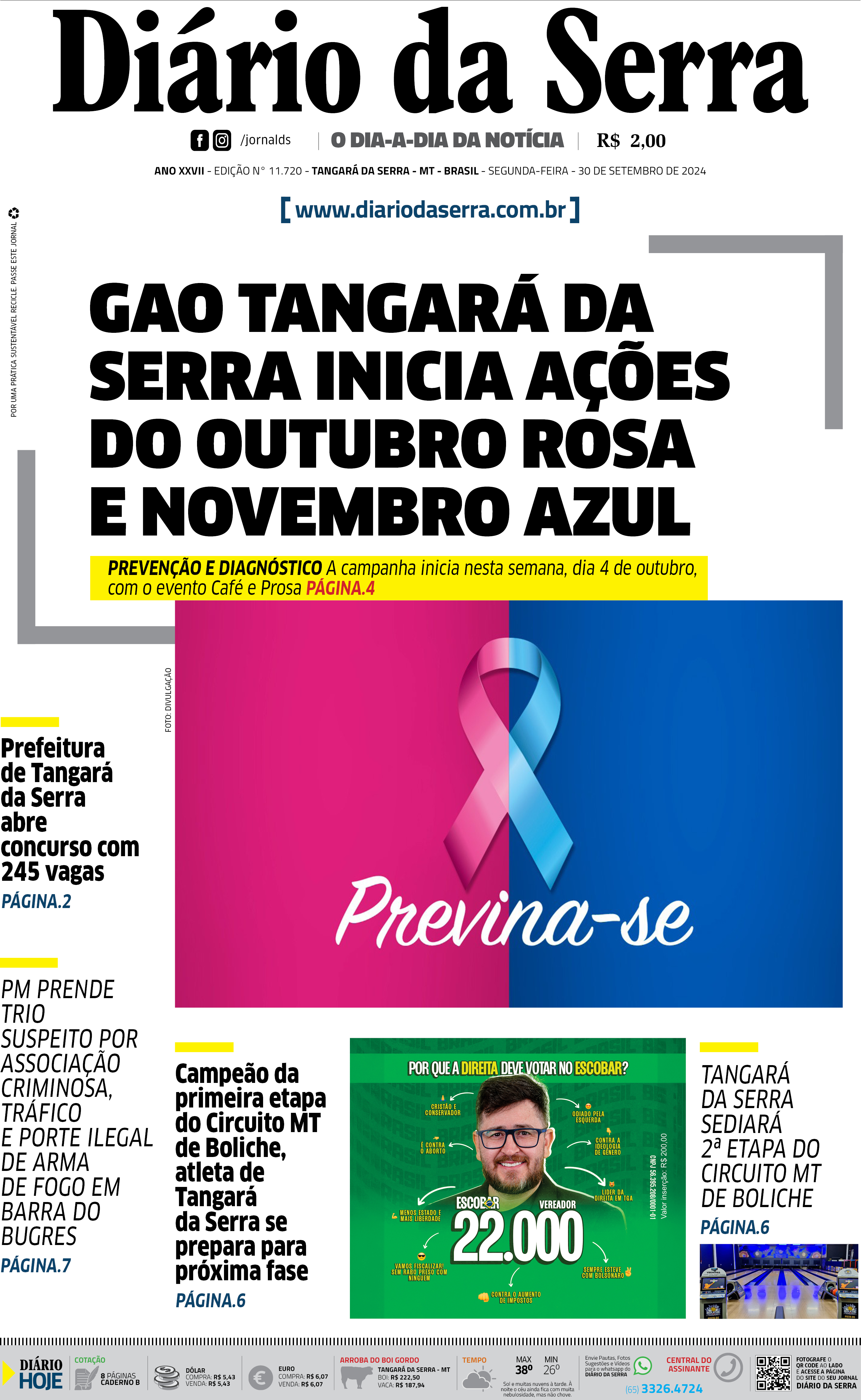 Edição impressa de 30/09/2024