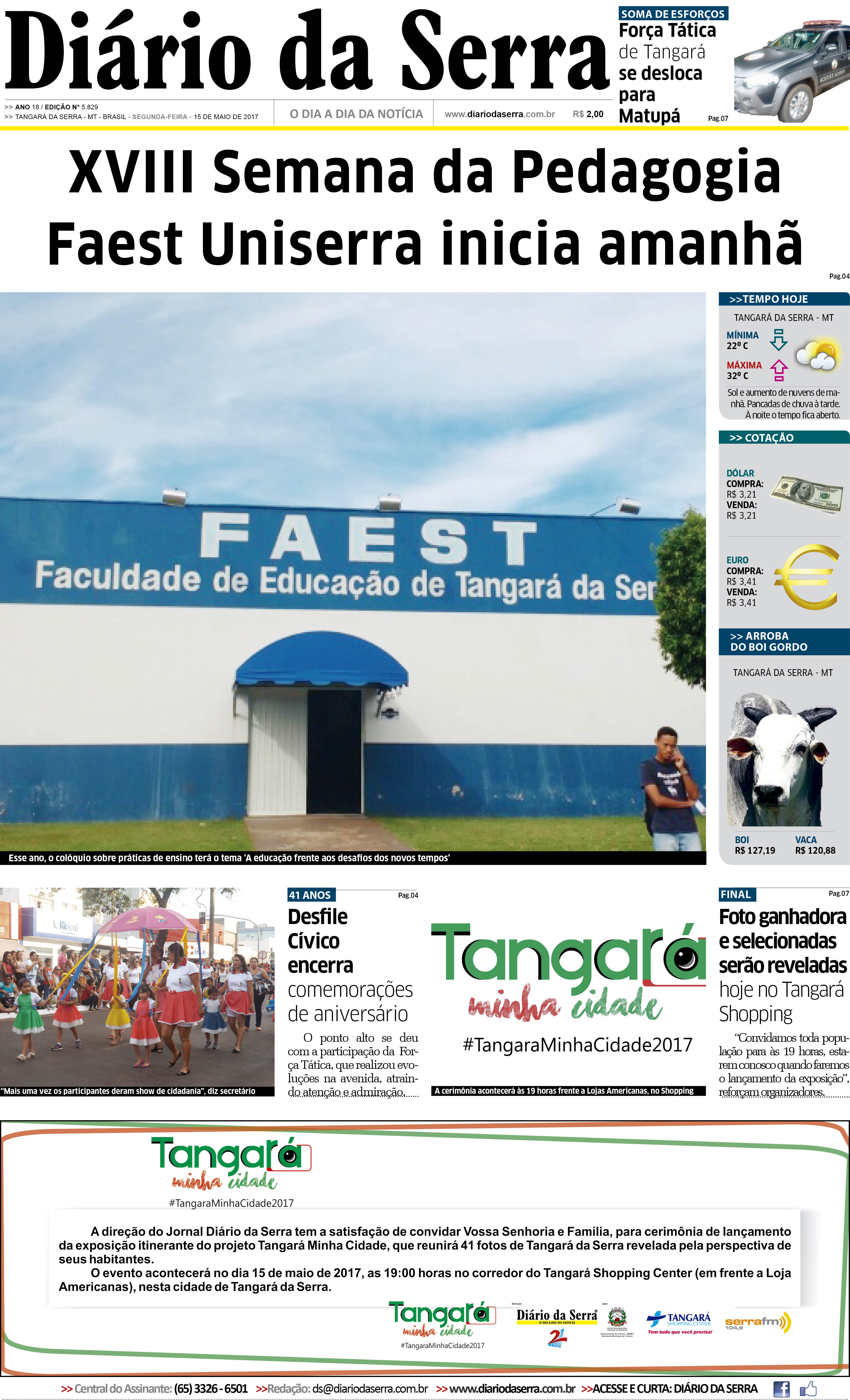 Edição impressa de 15/05/2017