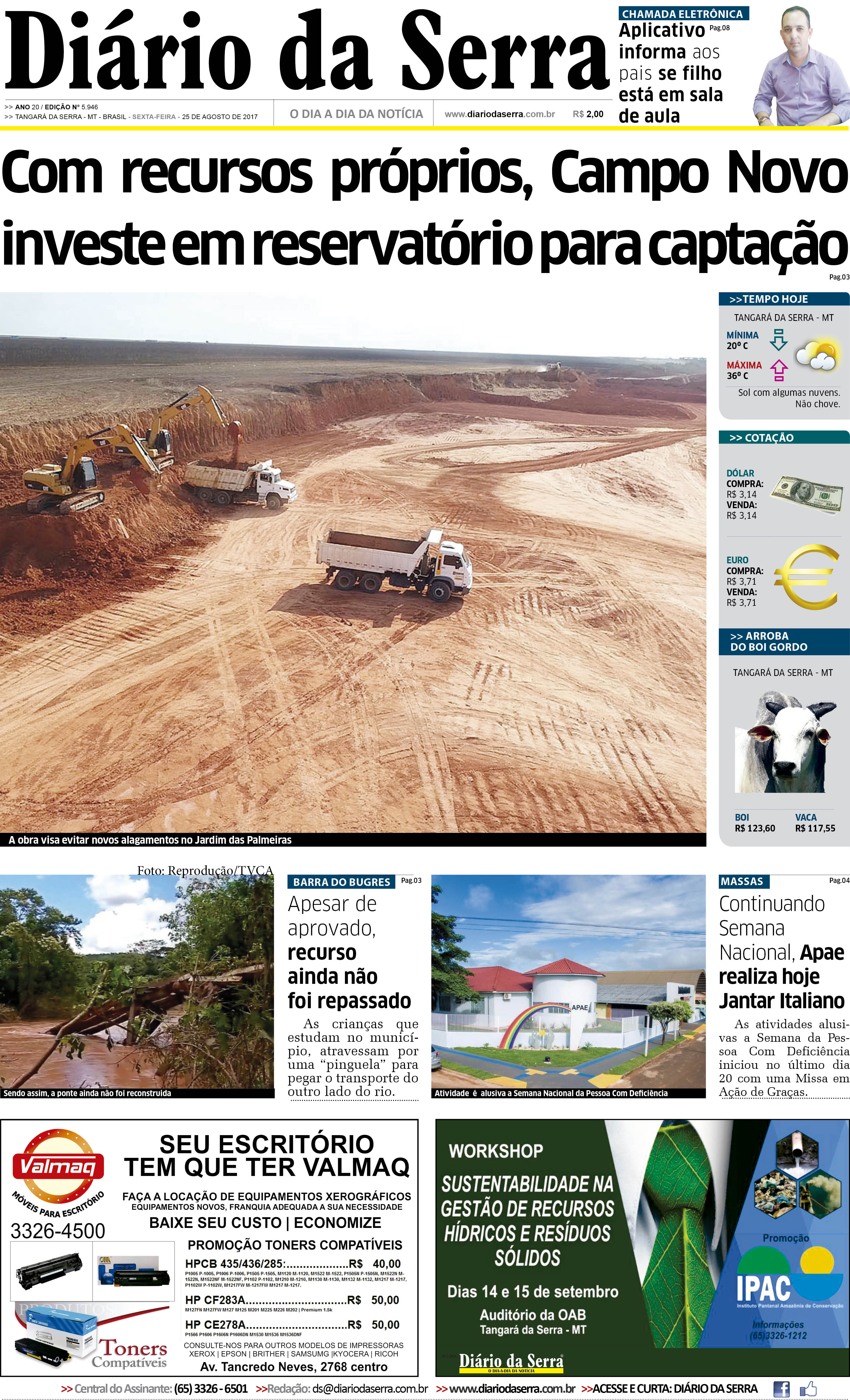 Edição impressa de 25/08/2017