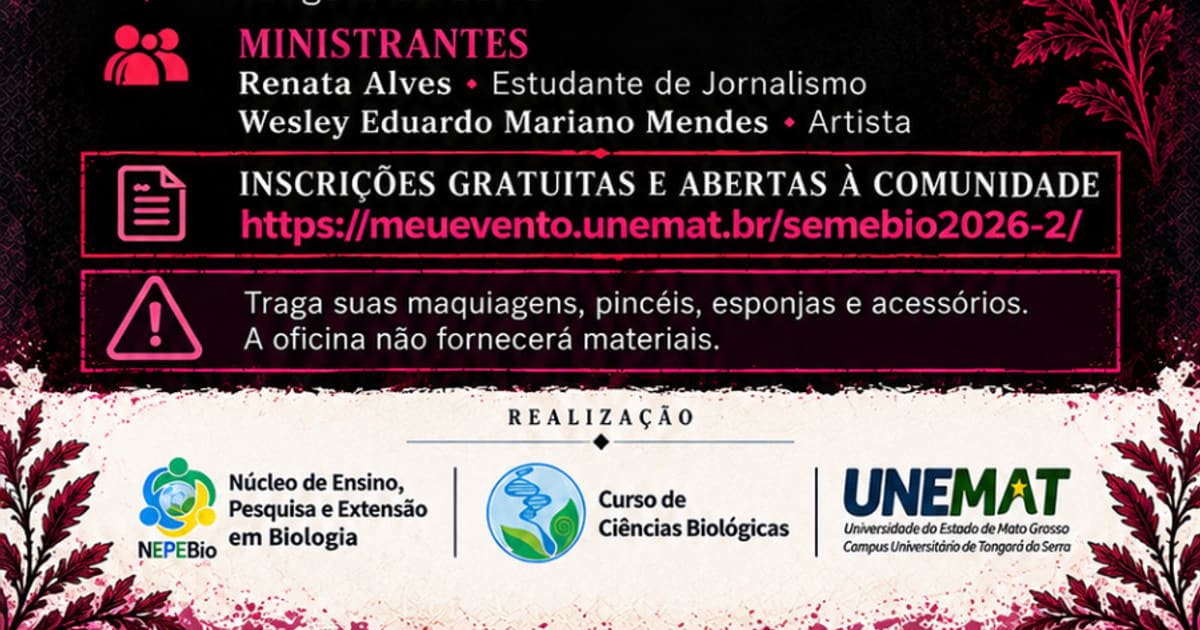 Unemat oferece oficina gratuita de maquiagem artística em Cuiabá